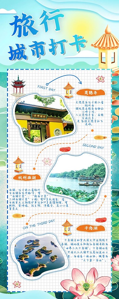 旅游打卡城市地图探店攻略直播手机长图