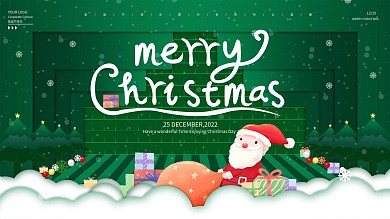Merry Christmas圣诞节展板