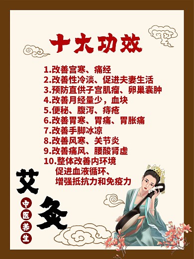 艾灸十大功效宣传单