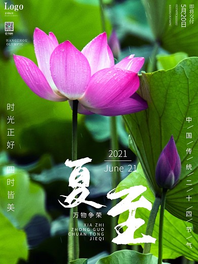 简约摄影图夏至海报