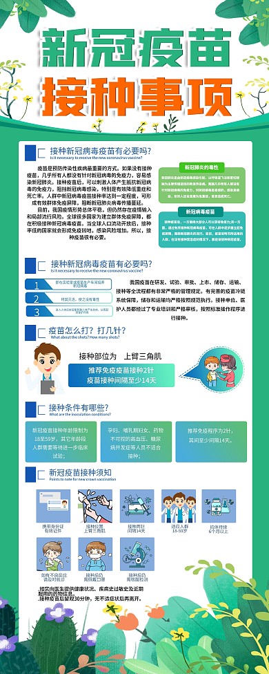 新型冠状病毒疫苗接种展架