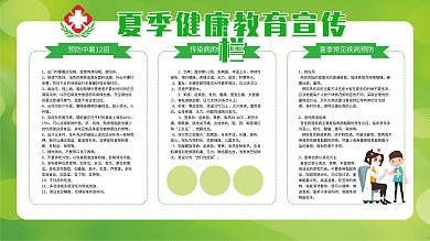 夏季健康教育宣传栏