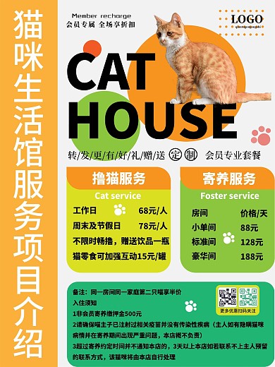 猫咪生活馆服务项目介绍海报2