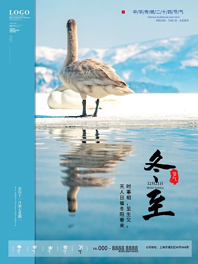 冬季6节气物品局部摄影冬至系列海报