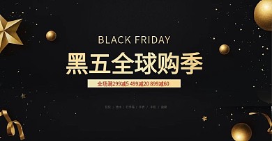 黑色星期五年度大促活动促销海报