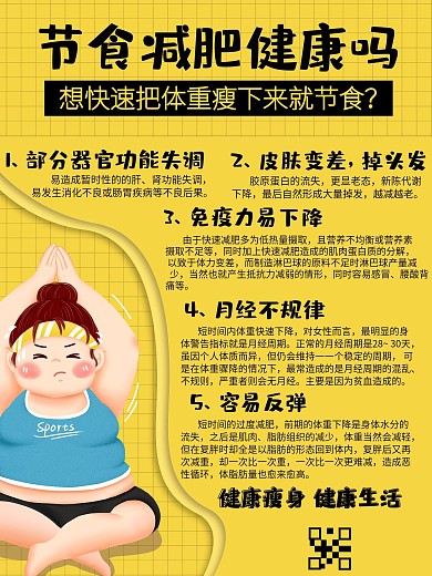 节食减肥健康海报