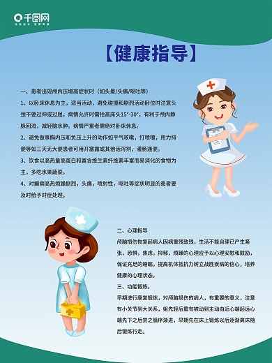 简洁的医院神经外科门诊海报