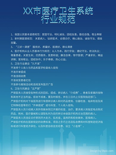 医疗行业规范海报