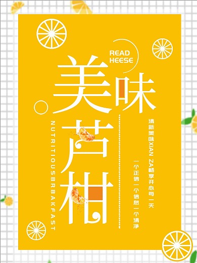 美味芦橙水果海报