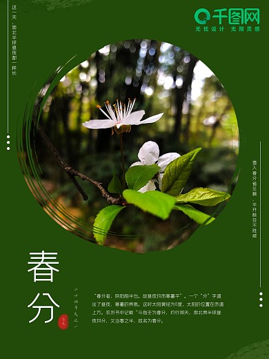 春分节日节气春天海报