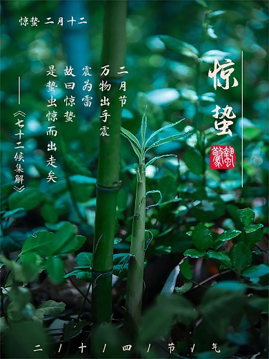 二月惊蛰节气海报挂历