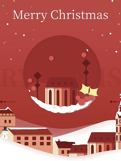 原创圣诞节节日节气海报