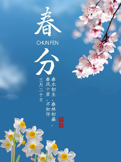 春分海报二十四节气中国传统节气春季
