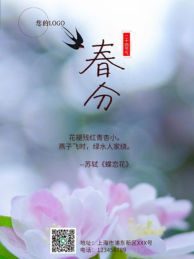 春分 二十四节气 海报