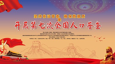 第七次人口普查展板