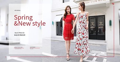 淘宝电商春季夏季女装海报淘宝海报模板