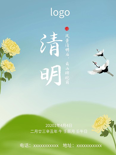 清明清明节春天菊花