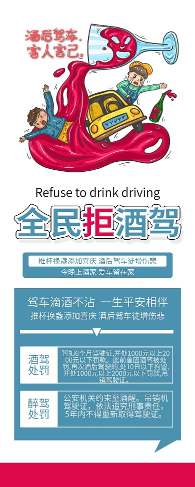 禁止酒驾交通安全明出行公益展架易拉宝