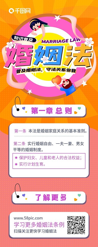 原创内容型婚姻法普法信息长图