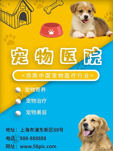 宠物医院宣传海报
