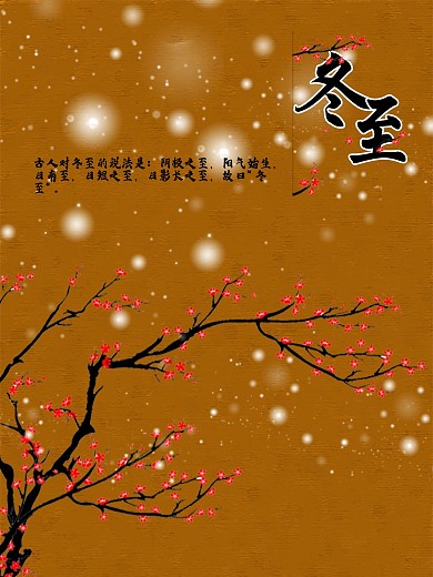 冬至梅花飘雪唯美