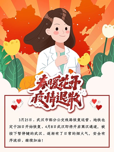 创意合成武汉苏醒海报