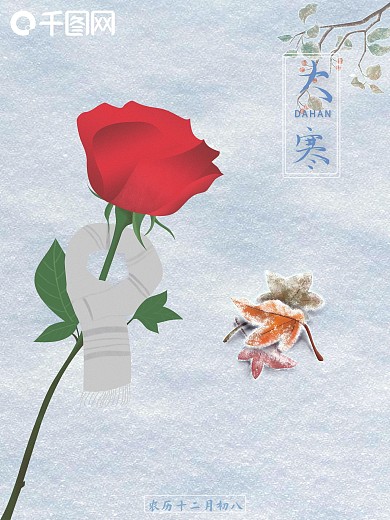 传统二十四节气之大寒海报