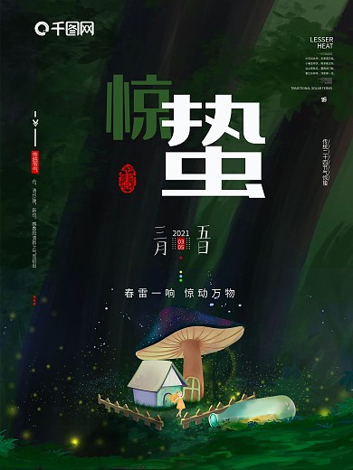 惊蛰节气简约海报