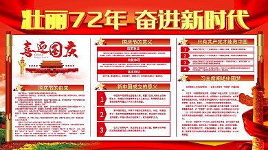 2021红色党建国庆节宣传栏