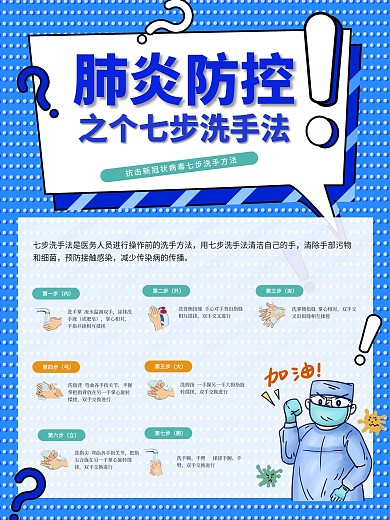 波普风肺炎防控之正确洗手七步法
