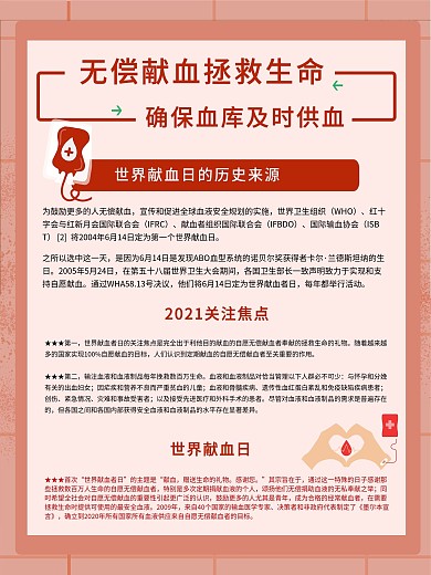 献血宣传系列海报展板