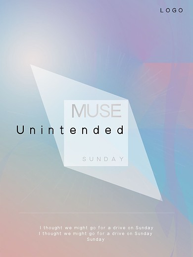 镭射渐变风格简约海报