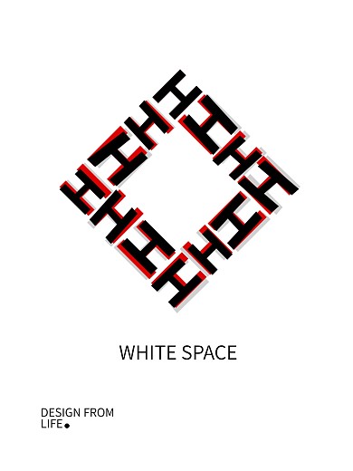 创意海报字母H故障风