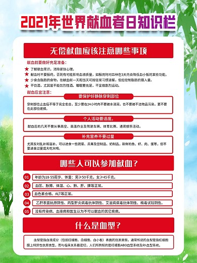 6.14世界献血日宣传系列海报4