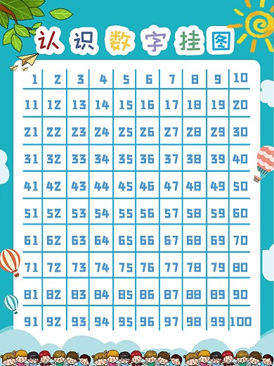 创意合成认识数字早教挂图