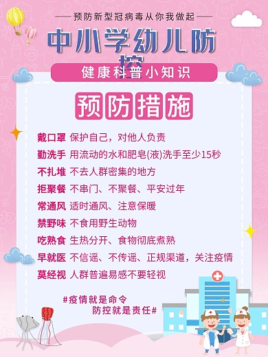 防控疫情措施海报