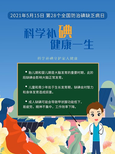 全国防治碘缺乏病日宣传海报