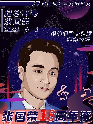原创纪念张国荣海报