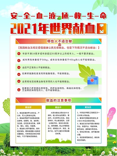 6.14世界献血日献血宣传系列海报展板