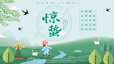 惊蛰节气展板海报