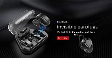 外贸简约黑色蓝牙耳机海报轮播图