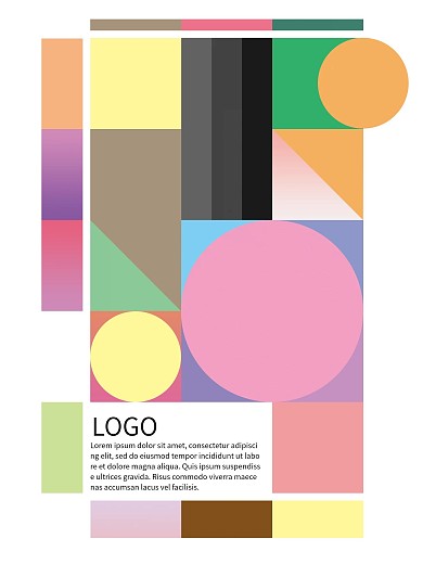 创意几何风格海报展板不限主题6080