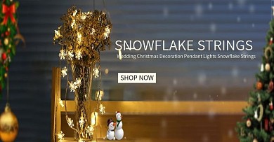 家居圣诞LED灯灯具海报