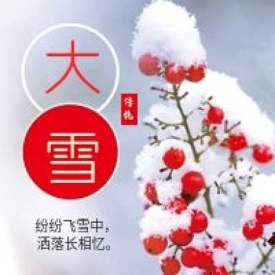 二十四节气微信公众号配图次图大雪