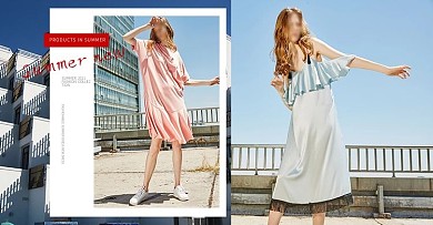 春夏新风尚女装淘宝首页海报