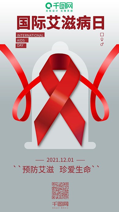 写实风国际艾滋病日