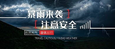 暴雨预警公众号封面图