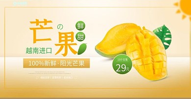 食品水果生鲜越南进口芒果banner