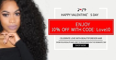 情人节假发玫瑰花海报