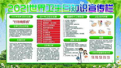 世界卫生日科普宣传栏